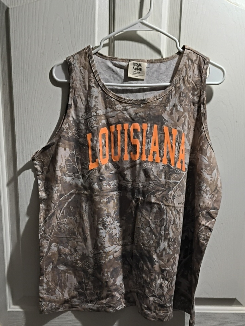 State of Mind Beige and Light Gray Scoop Neck Top